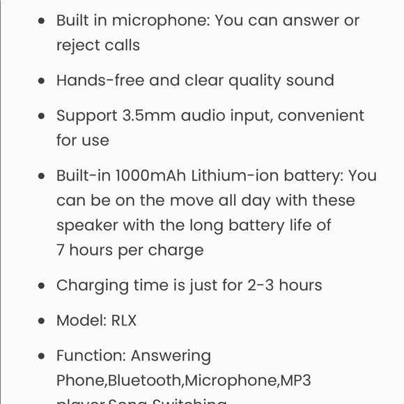 Rlx Bluetooth Speaker Waterproof Ipx6 